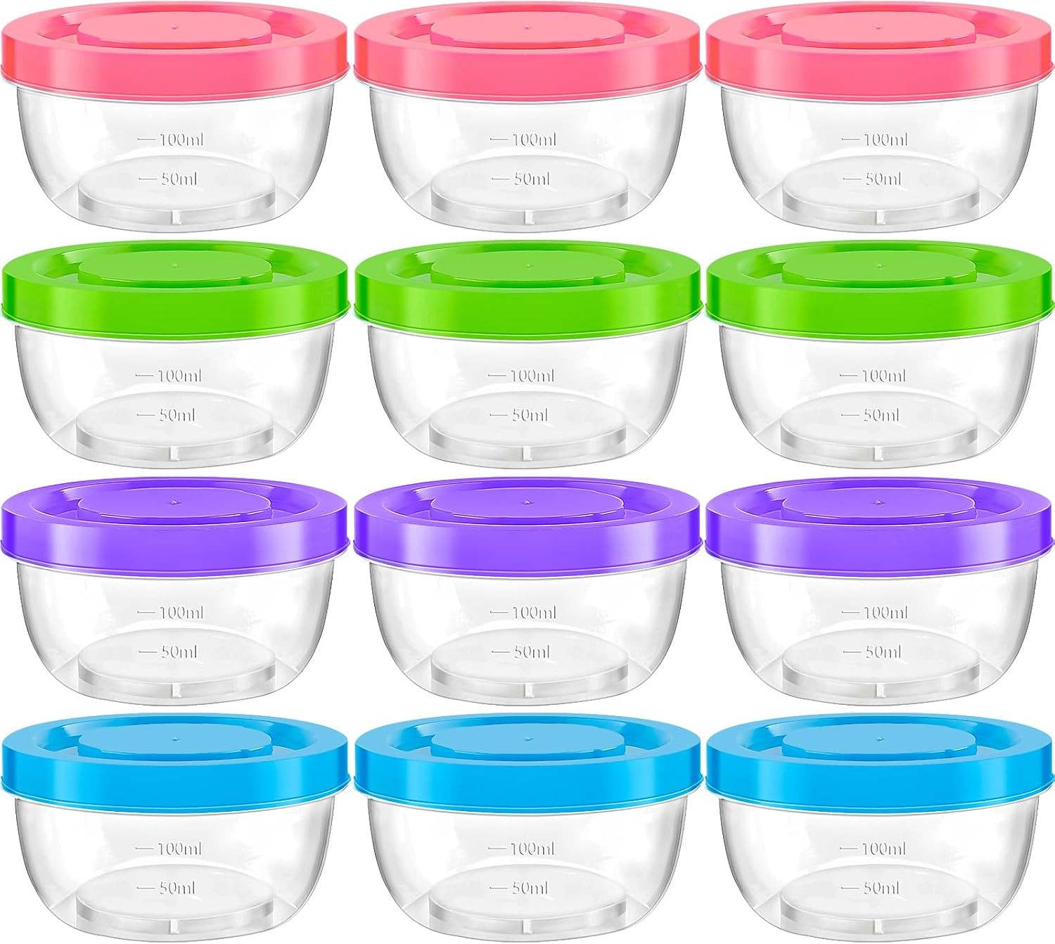 Containers with Screw On Lids, Leakproof & Airtight, Freezer Safe