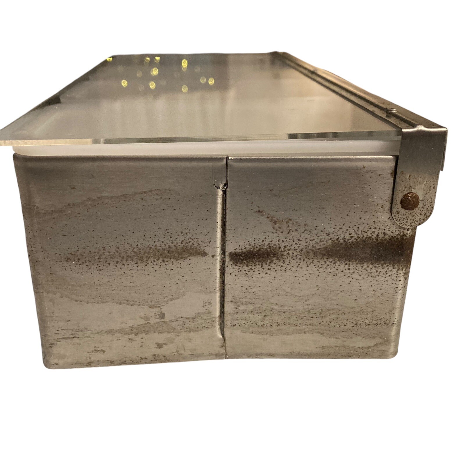 Stainless Food Service 4 Compartment Condiment Server W/ Swing Open/Close Lid