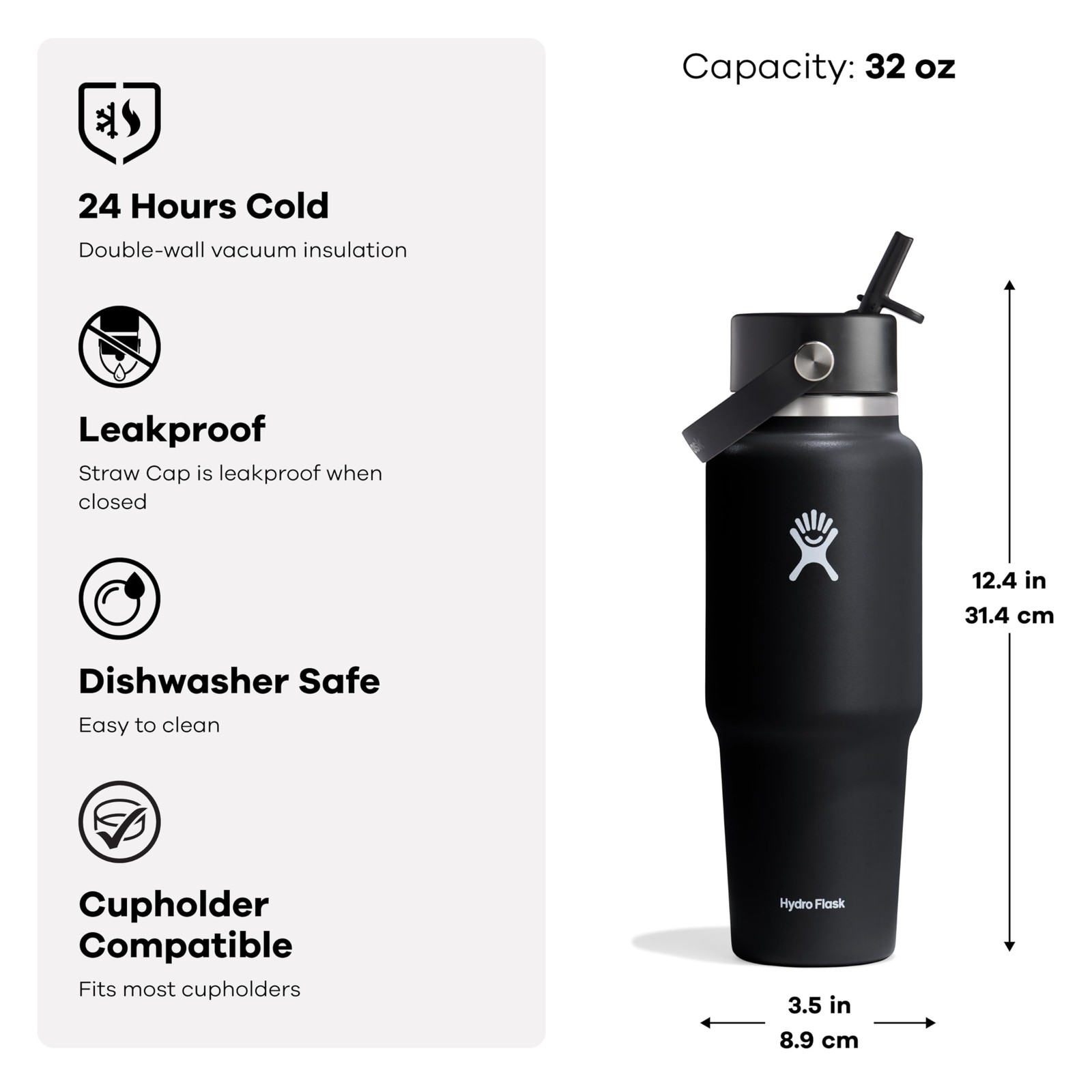Hydro Flask Travel – – Lid Non Spill Leakproof In 32 Oz