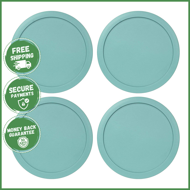 REPLACEMENT LIDS FOR ROUND GLASS Food Storage Containers Airtight Leakproof 4pcs