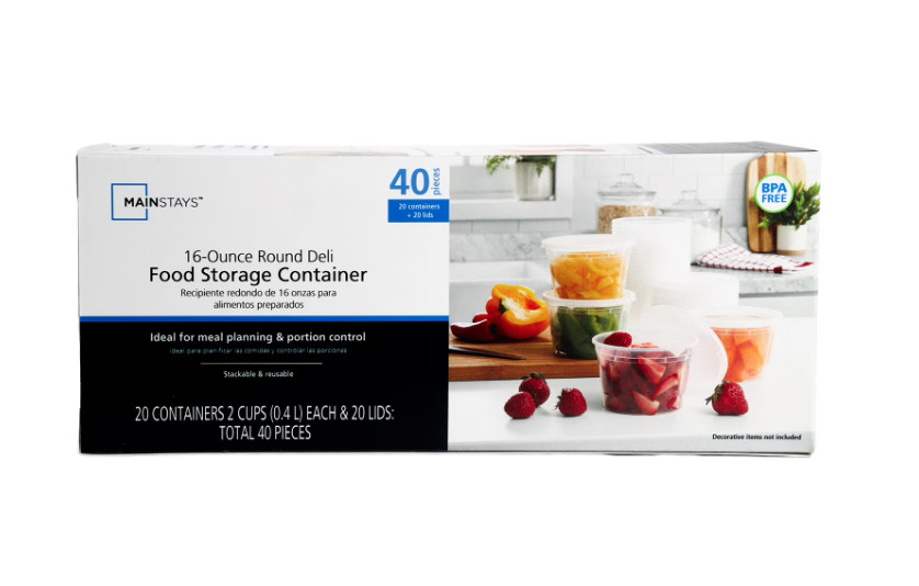 40 Piece 16oz Plastic Deli Containers for Meal Prep & Food Storage