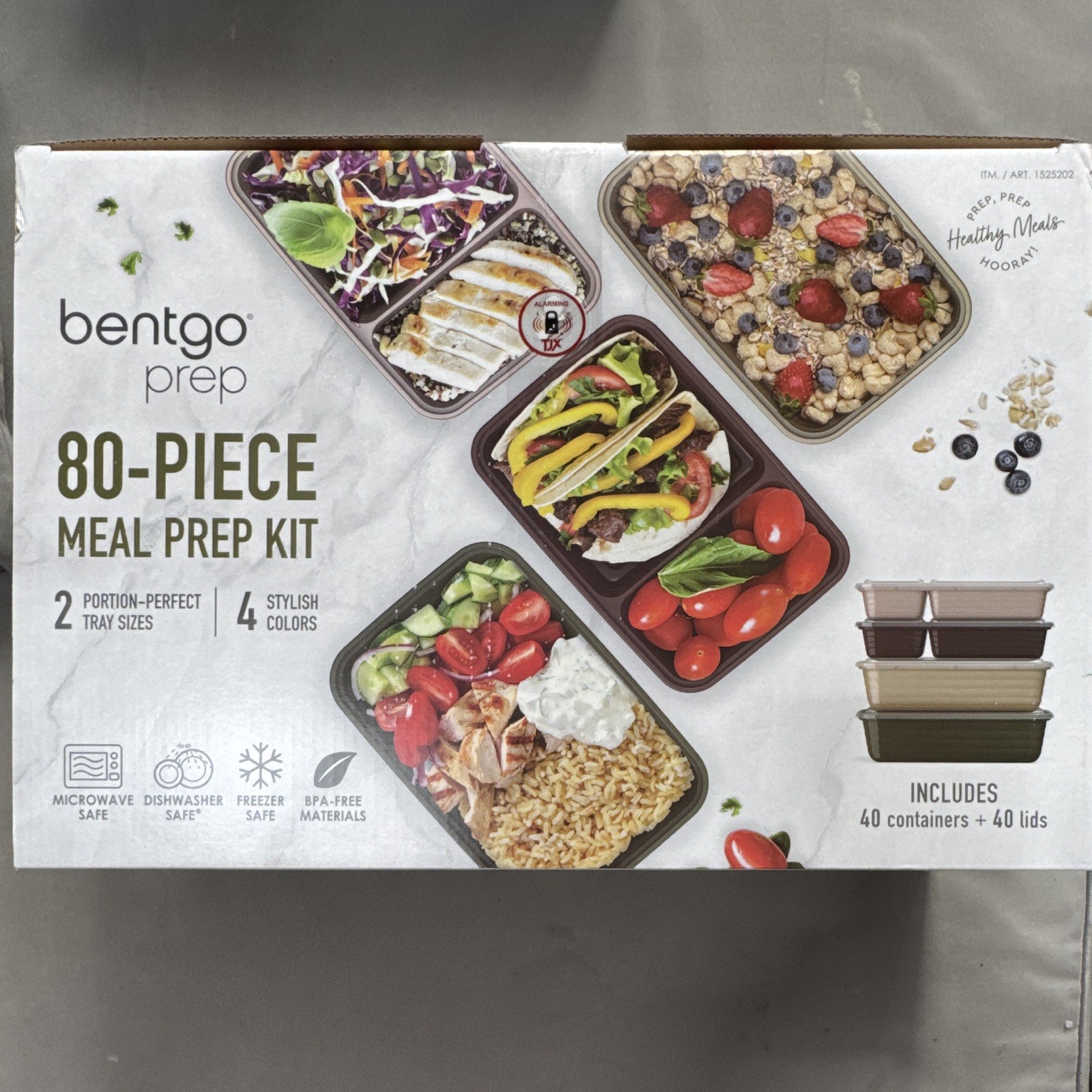 Bentgo Prep 80pc Meal Prep Containers & Snap Lids 4 Cup BPA-Free Plastic