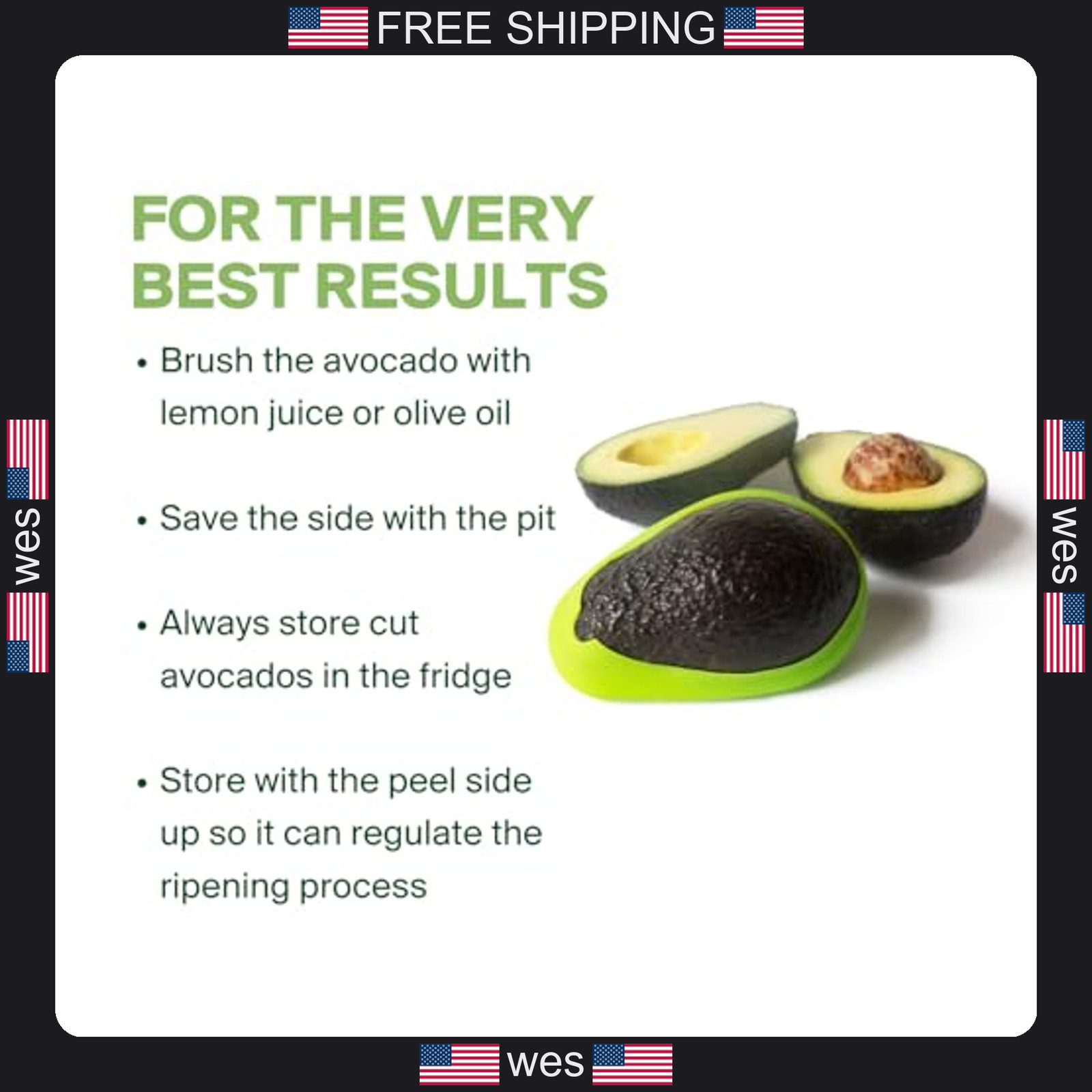 Food Huggers Avocado Saver BPA-Free Silicone Reusable Freshness Keeper