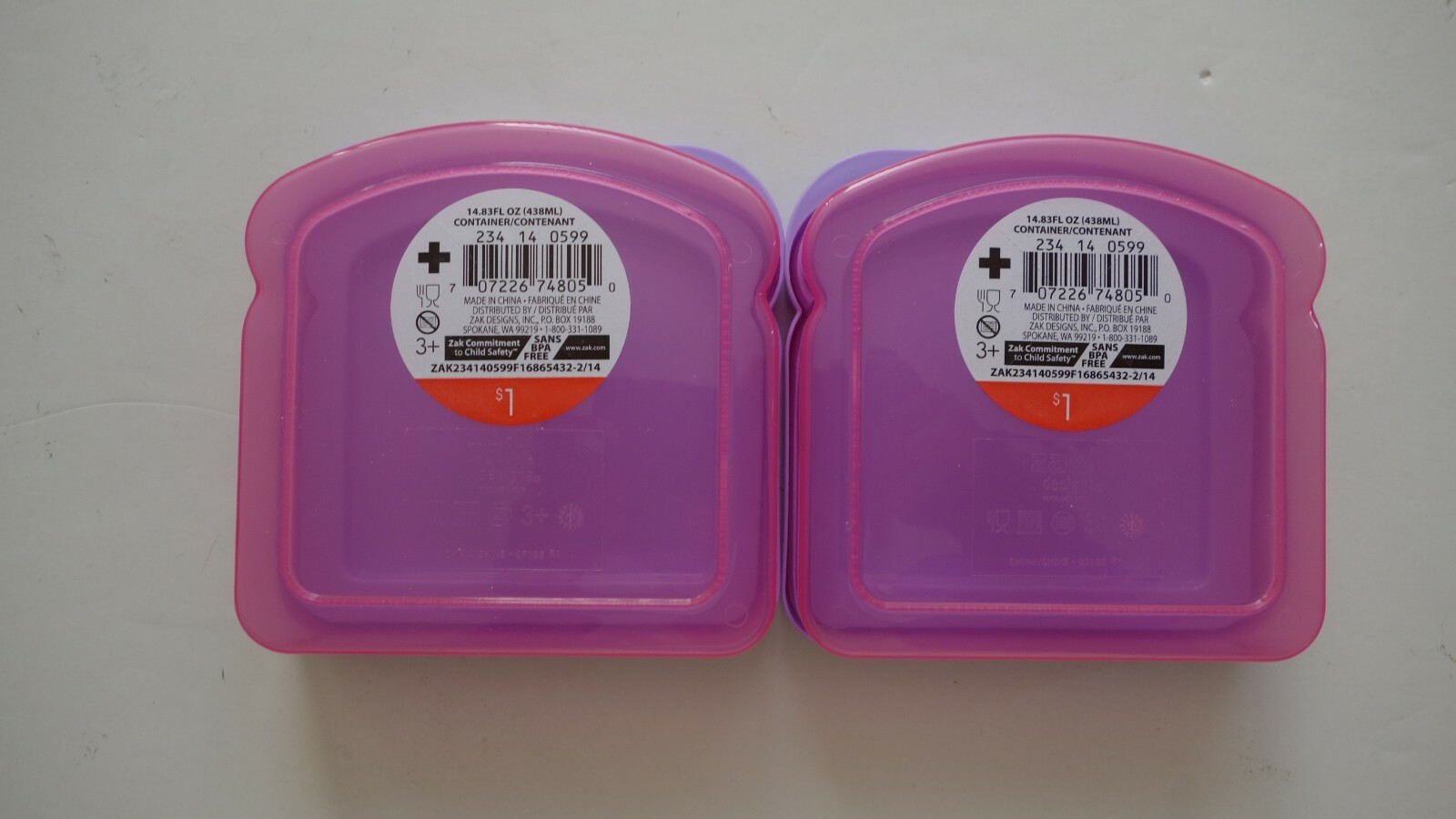 Disney Ready to be a Princess 14.83 FL OZ Food CONTAINER for 3+ Year/ Set of 2