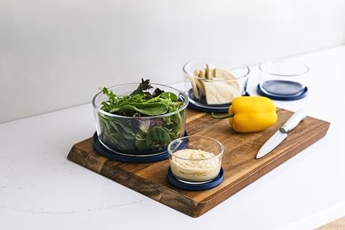 DURA LIVING 8-Piece Glass Food Storage Containers Set (4 Containers + 4 Lids)