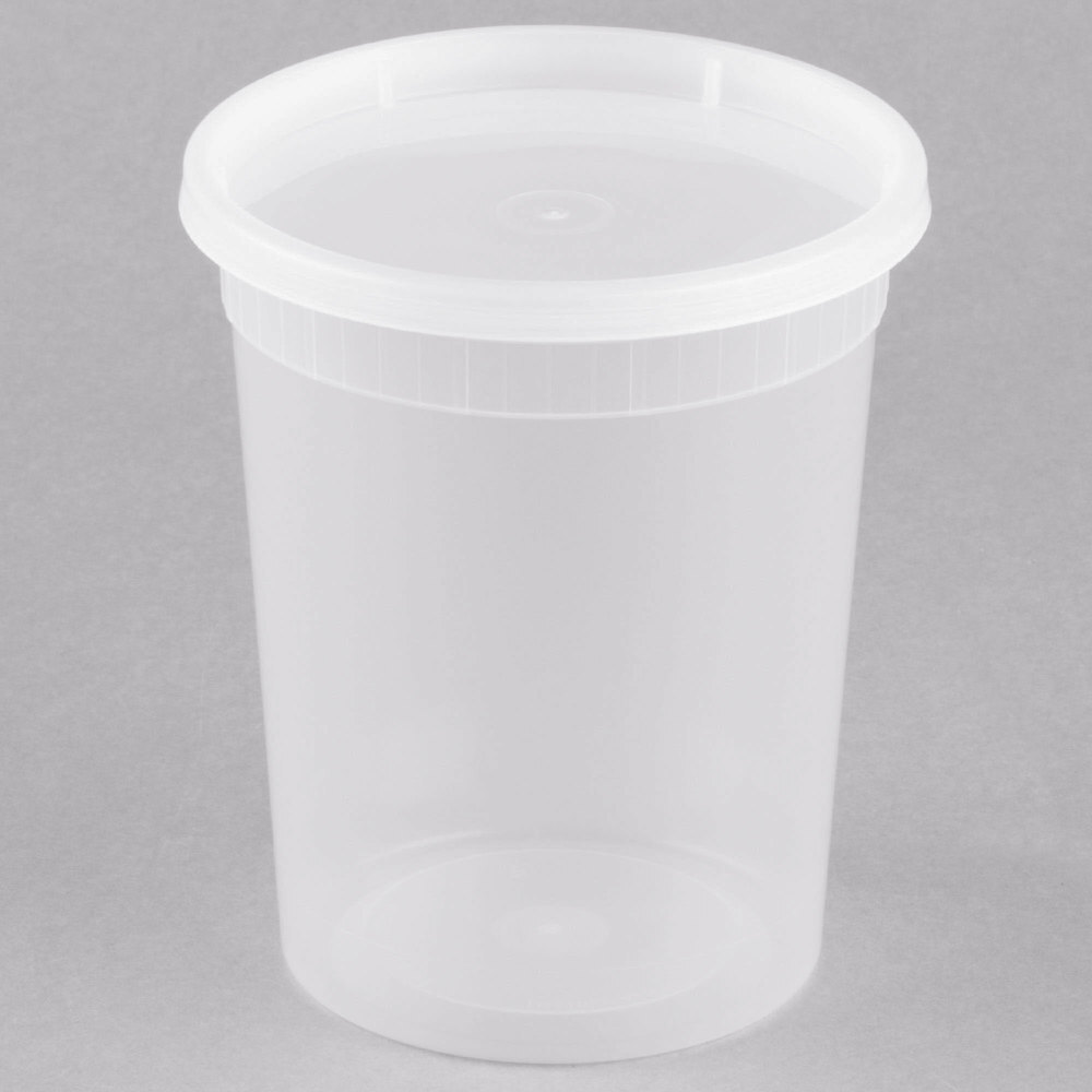 32oz Deli Food Storage Containers with Lid Togo Soup Cup Microwave Safe