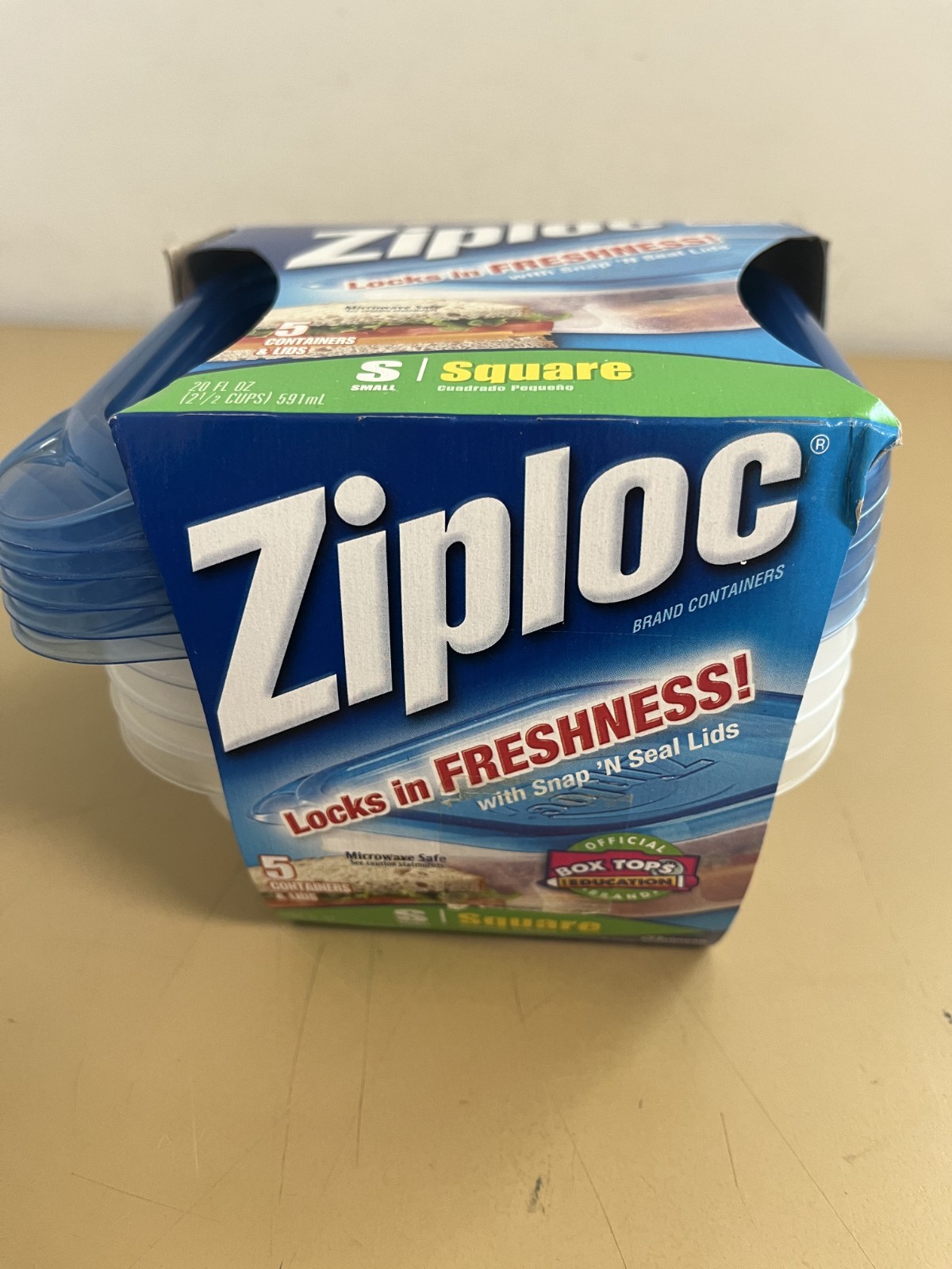 Ziploc Snap ‘n Seal Small Square Containers, New Old Stock, 2006
