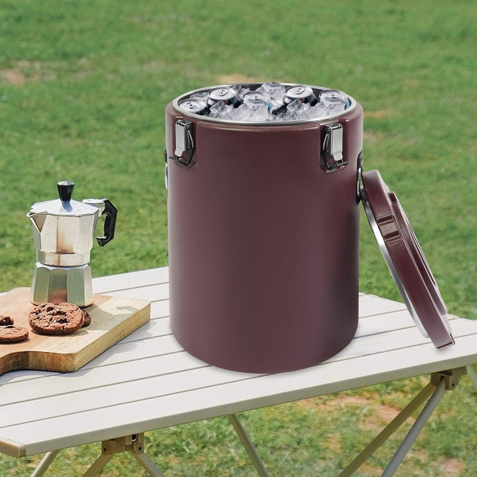 Commercial Insulated Soup & Beverage Server 35L (9.25 Gal) Brown