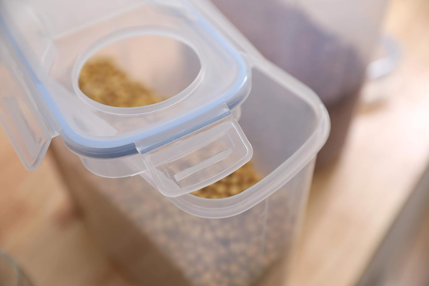 Large BPA-Free Plastic Food Cereal Containers, Airtight Spout Lid Set of 2
