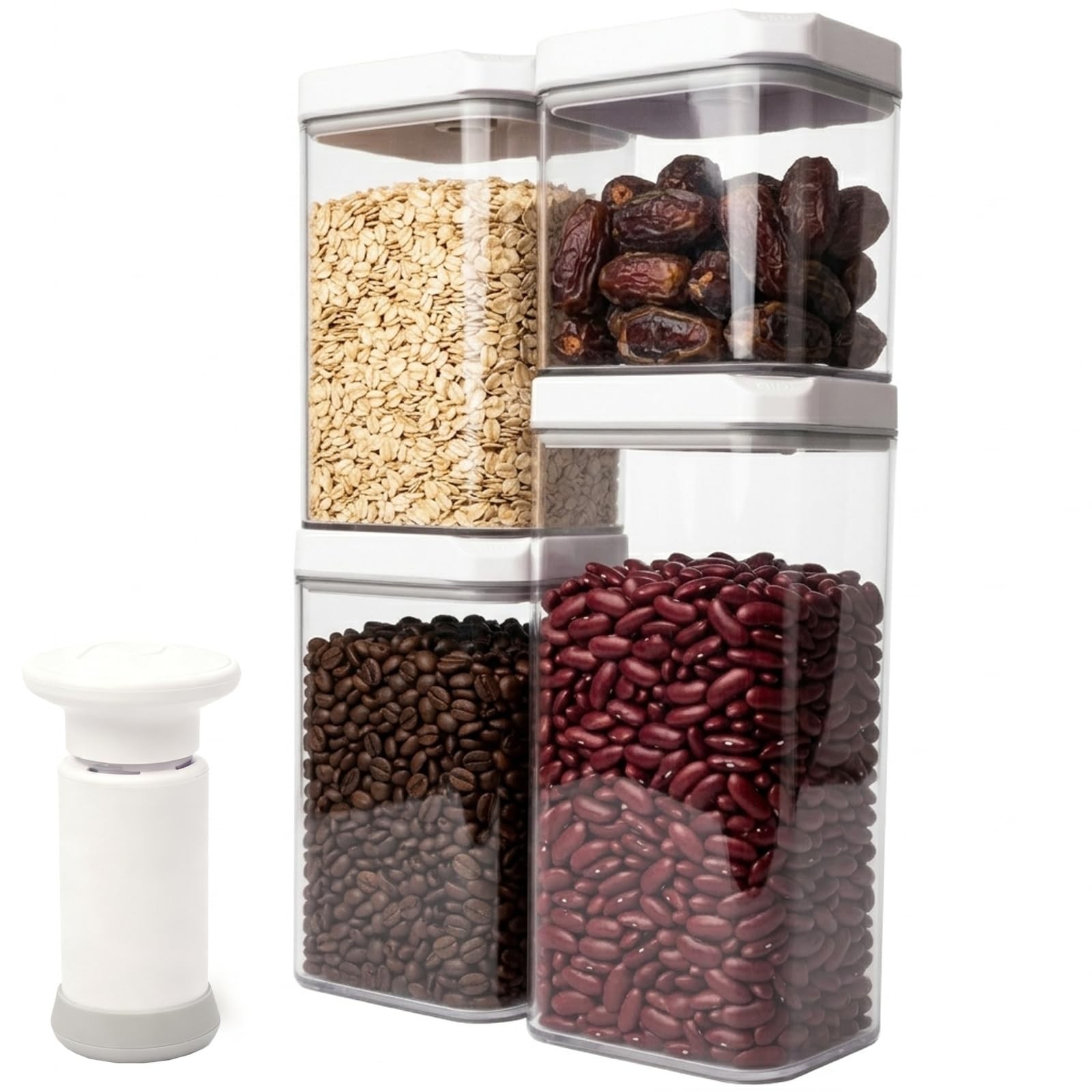 BARRYSAIL Vacuum Sealed Food Storage Containers with Pump – Airtight, whit