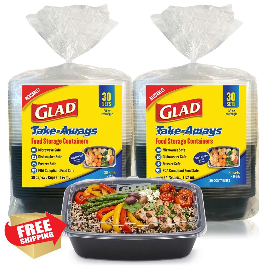 Glad Take-Aways Bento Box 38oz 60pk