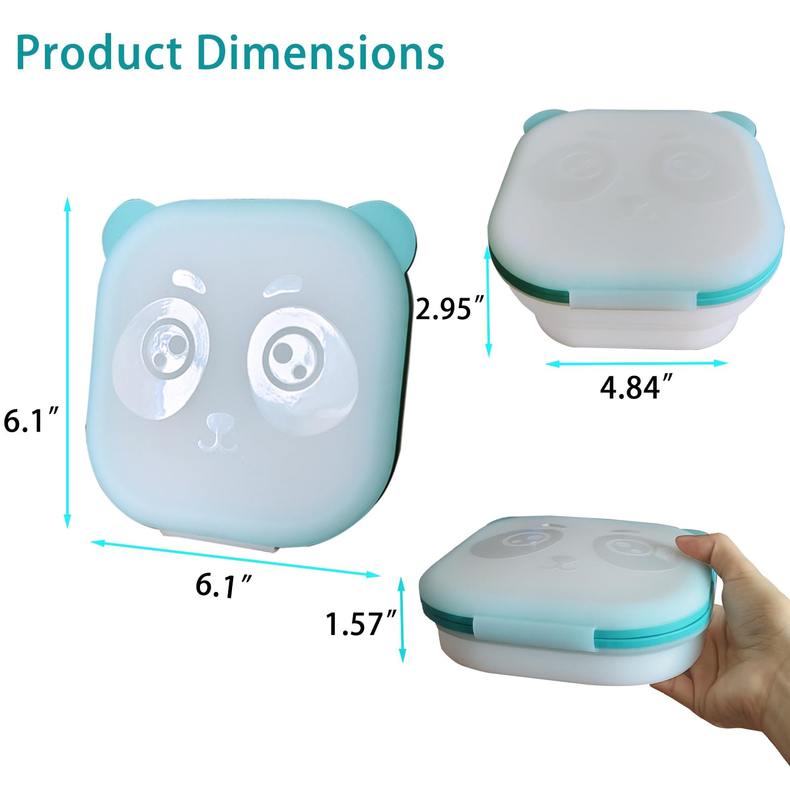 Magnetic Food Container with Lid Foldable Food Storage Silicone Airtight Stor…