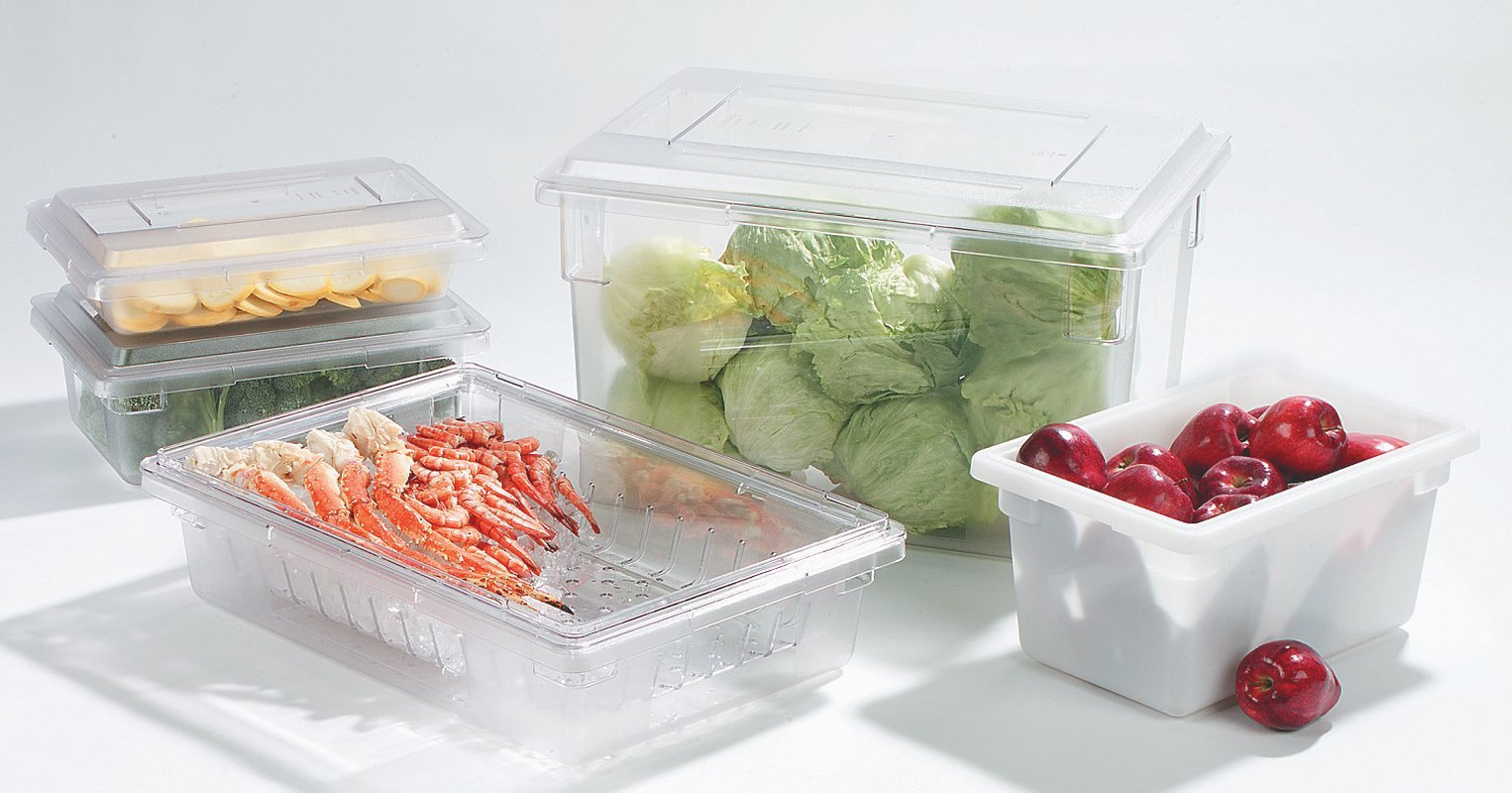 Storplus 12.5 Gallon Stackable Food Storage Containers – Pack of 4, White