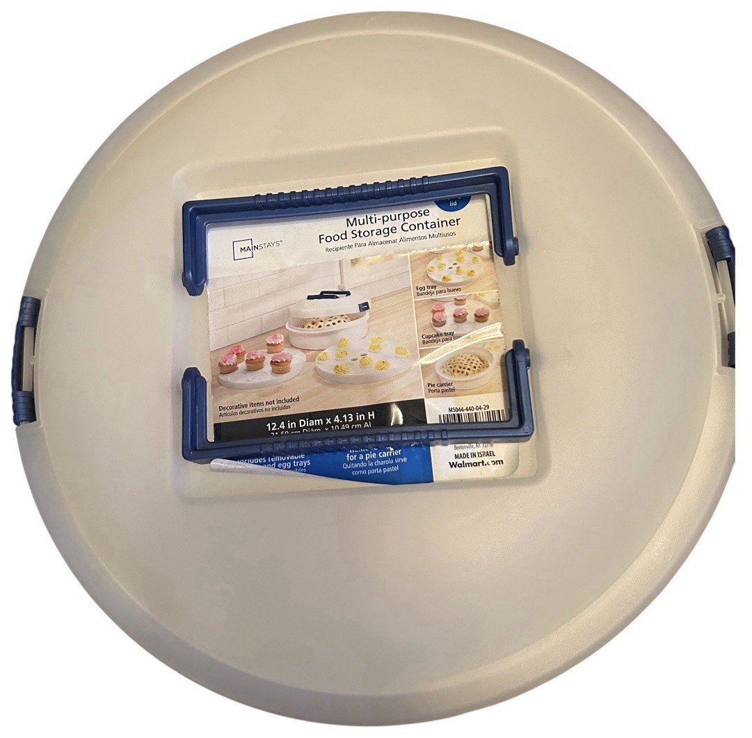 Clear Mainstays Food Storage Carrier Handle 12 Cupcake Tray