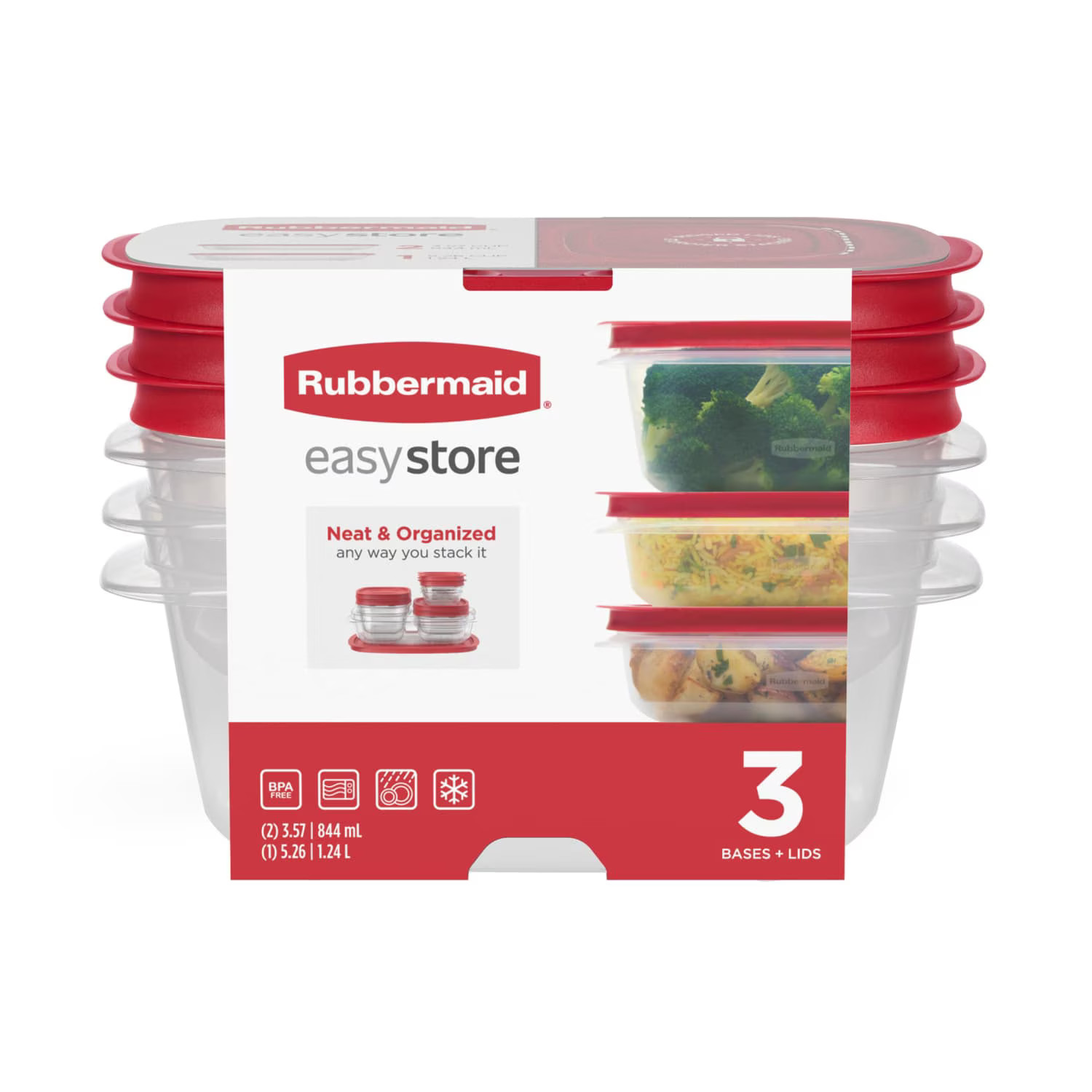 Rectangle Food Storage Box with Lids