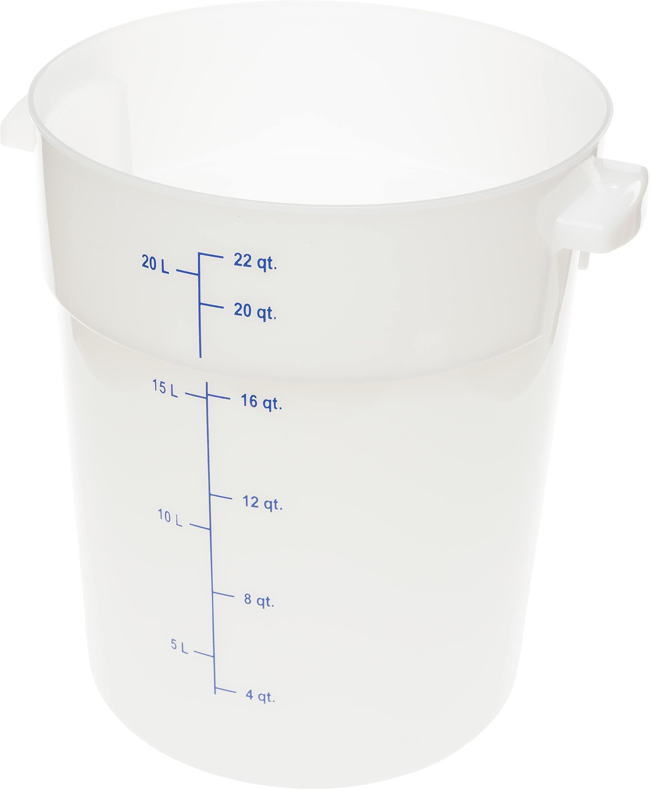 Carlisle FoodService Products Storplus Round Food 22 Quart (Pack of 1), White