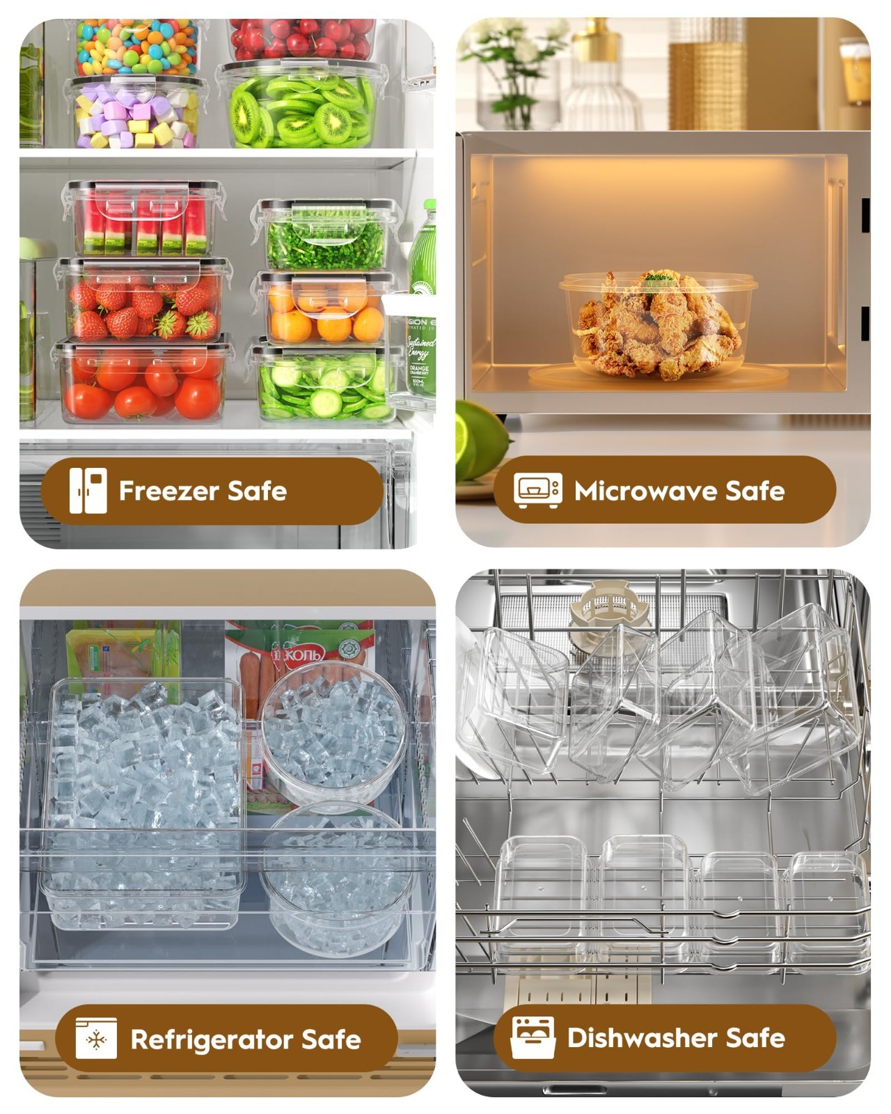 40 PCS Airtight Food Storage Containers Set, Leakproof Meal Prep, BPA-Free, Reus