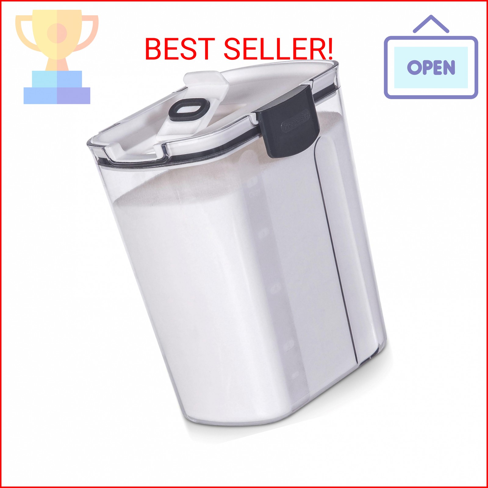 ProKeeper Sugar & Bread Storage Container – Clear, Airtight Seal for Freshness
