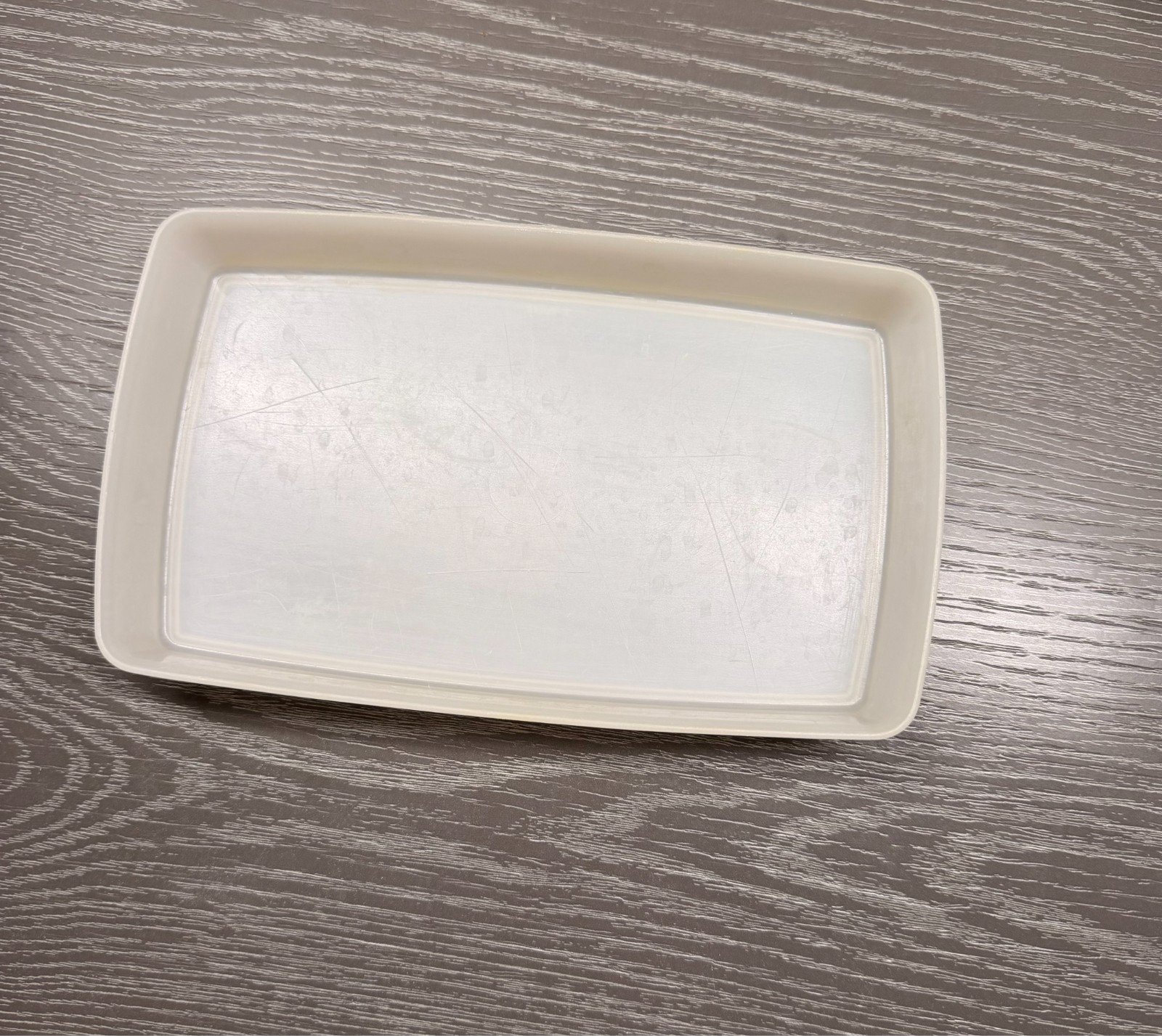 Tupperware Container #5552A-7 #714-5 Rectangular Orange Lid 600ml