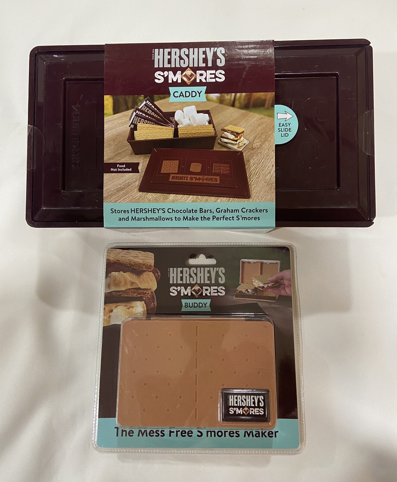 Hershey’s S’mores Caddy w/ Slide Lid Sealed to Store S’mores Ingredients & Buddy