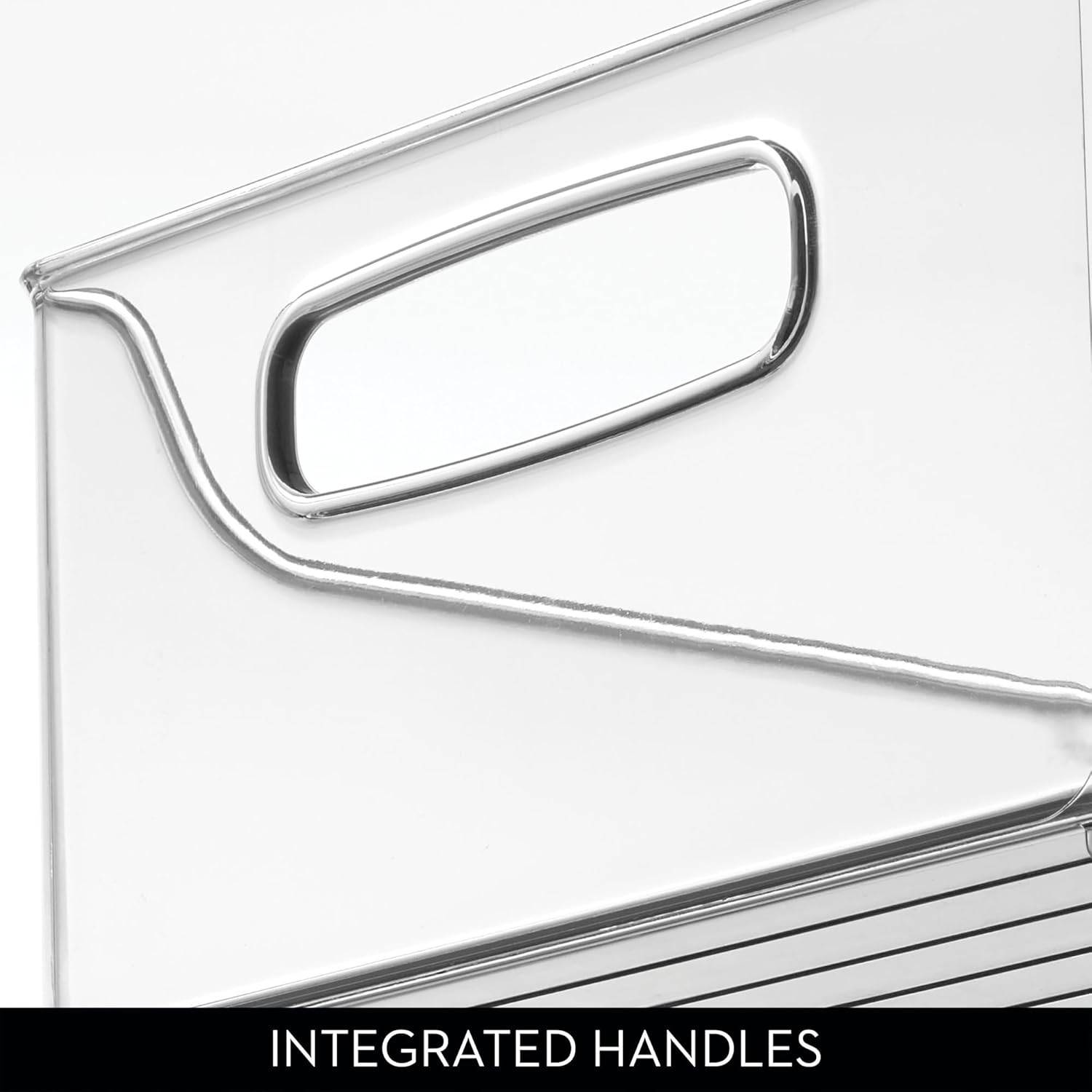 iDesign Stackable Storage Bin W/ Handles Pantry/Fridge Clear Made in USA