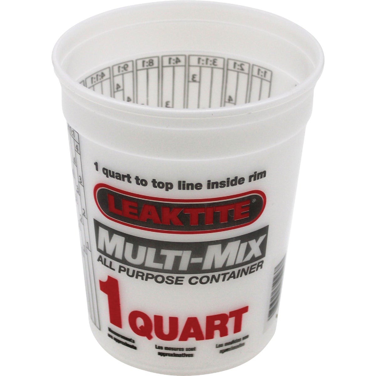 Leaktite 1 Qt. Semi-Transparent Multi-Mix All Purpose Mixing And Storage