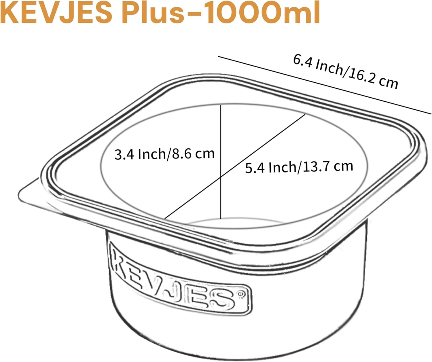 Lids for PLUS 1000ml Pizza Dough Proofing Containers-2 Pack ( 1000ml)