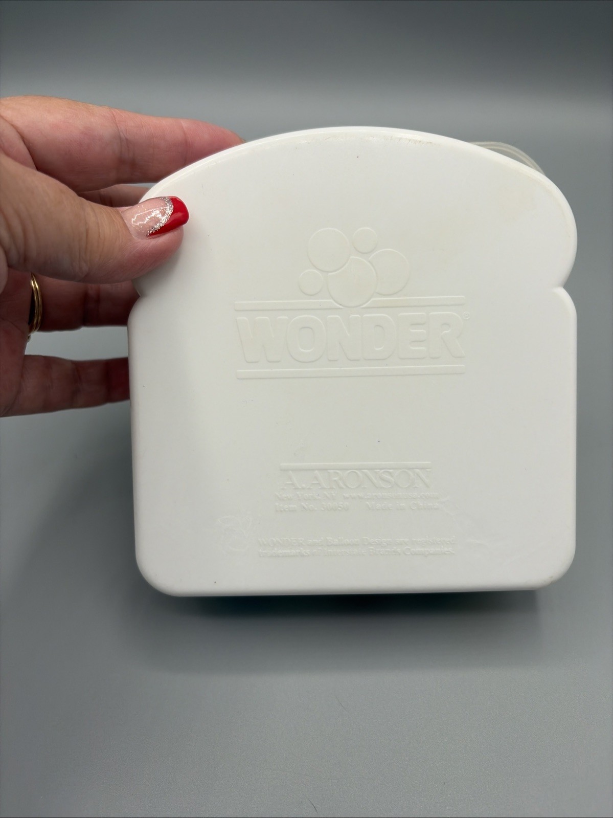 Wonder Bread Sandwich Container Plastic Carry Case