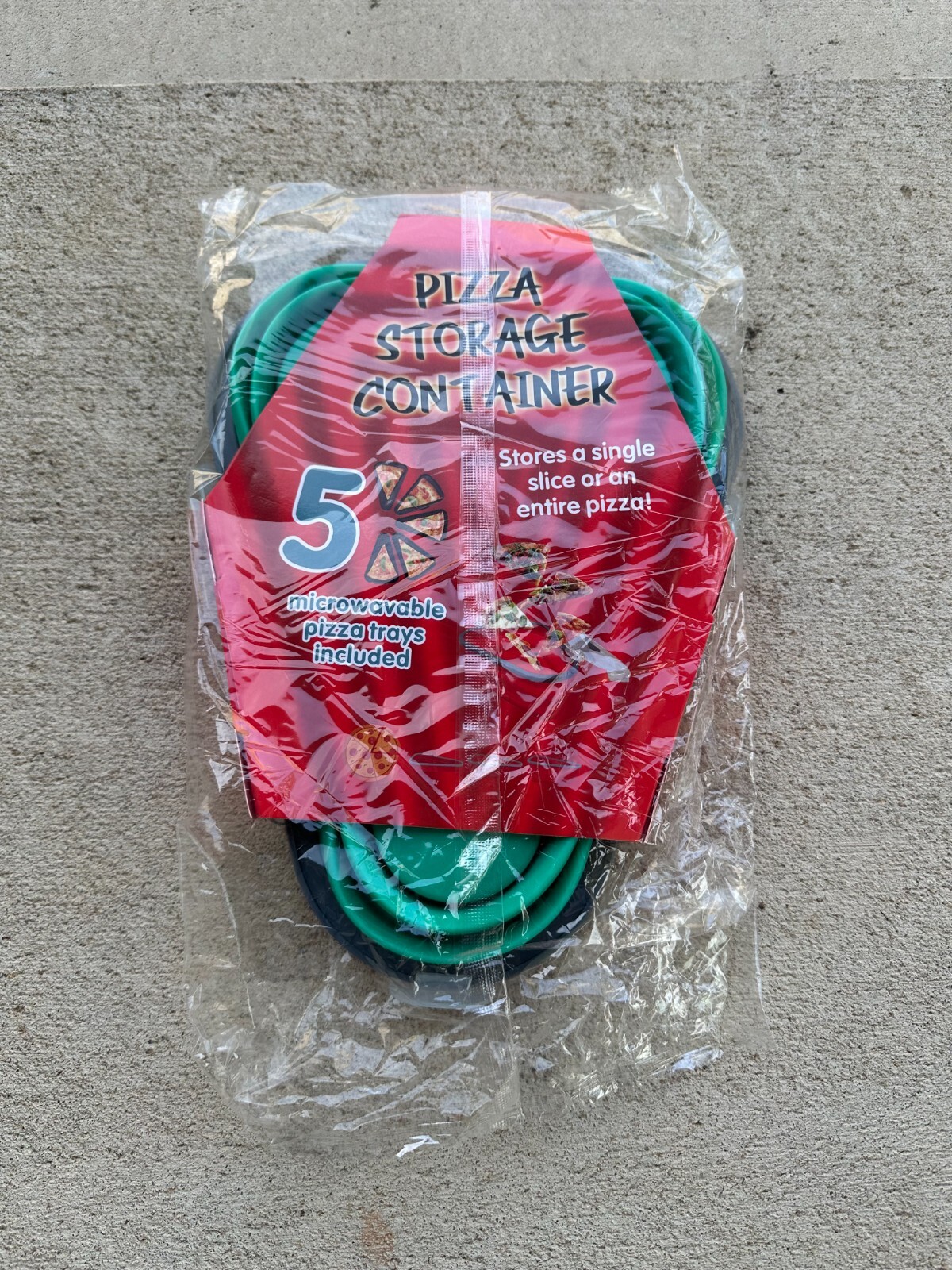 EXPANDABLE SILICONE PIZZA CONTAINER:HIGH QUALITY LEFTOVER PIZZA STORAGE-PORTABLE