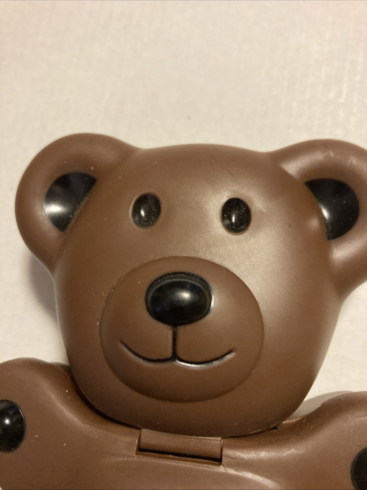 Teddy Grahams Flip Top Dark Brown Chunky Snack Container Vintage 1999 USED F1