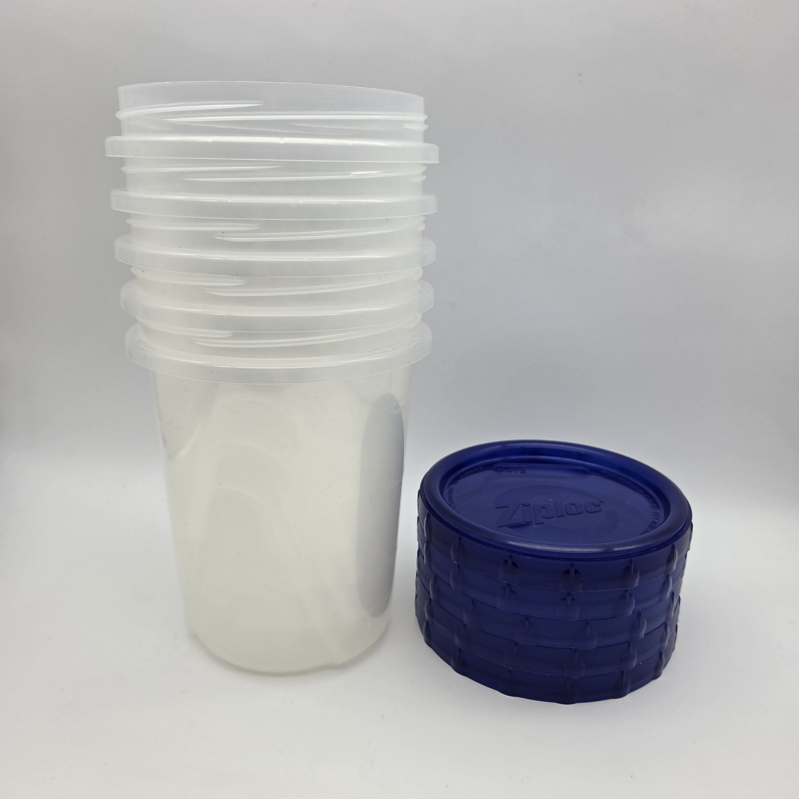 Ziploc TWIST N LOC Medium Round 1 Quart 32oz Food Storage Containers Set of 5