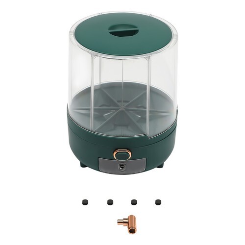 Rice Dispenser Dry Grain Food Storage Container Tank 6-Grid Rotating for Kitchen