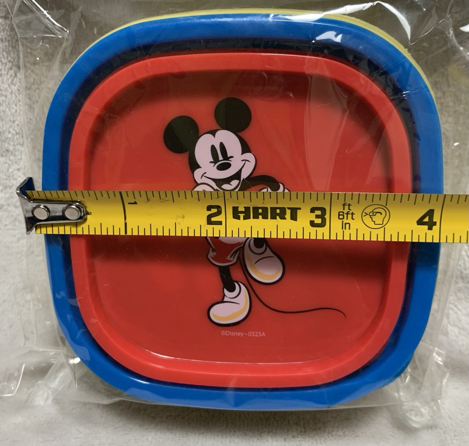 NEW Disney Mickey Mouse 2pk Stackable Plastic Food Storage Containers w/Snap Lid