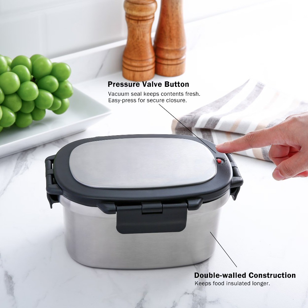 Reusable Insulated Stainless Steel, Rectangular, 33 oz
