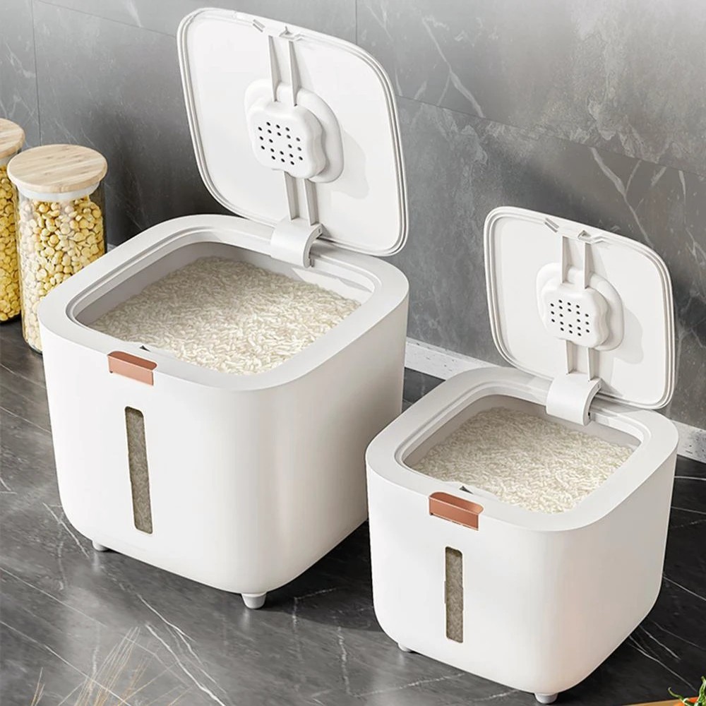 Insect & Moisture Proof Rice Storage Box 5/10KG Sealed Grain Container with Lid