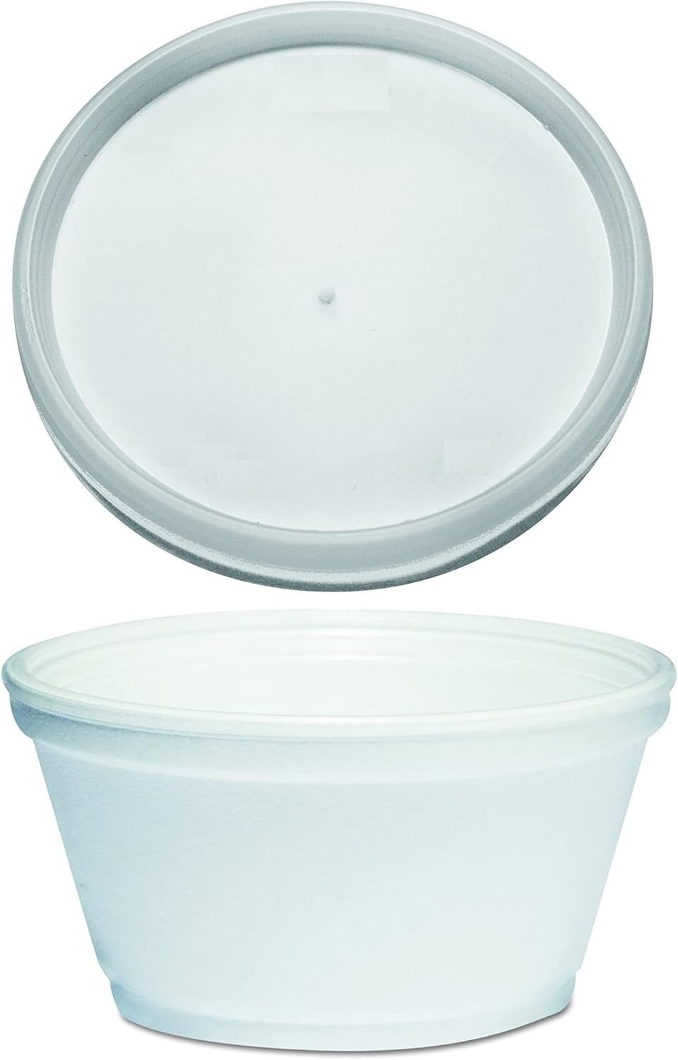 50-Pack 12 oz Foam Bowls with Vented Lid for Ice Cream