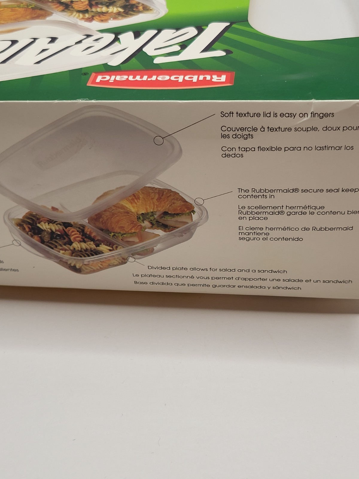 Rubbermaid Take Alongs Divided Containers Set of 4 with Lids 2004 NOS