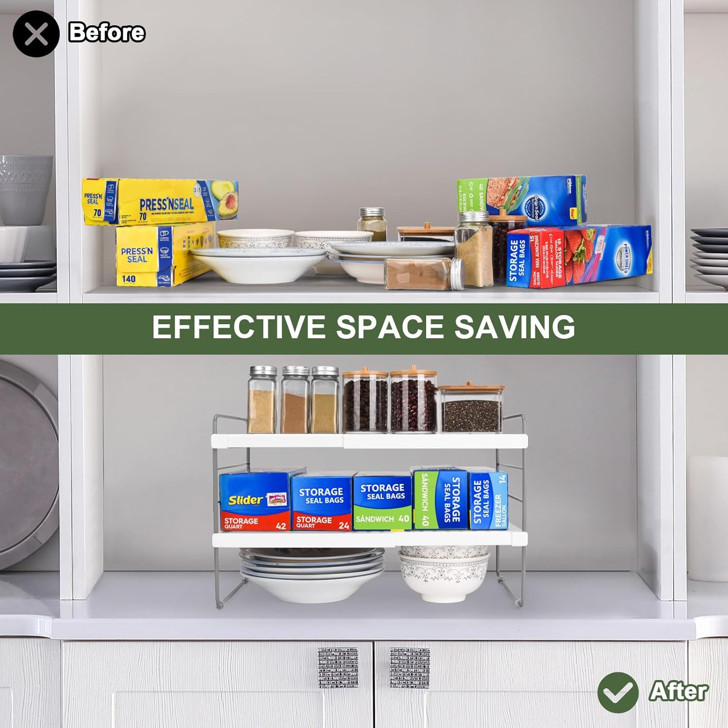 Pantry Organization and Storage for Kitchen – Expandable Kitchen Wrap Box Organi