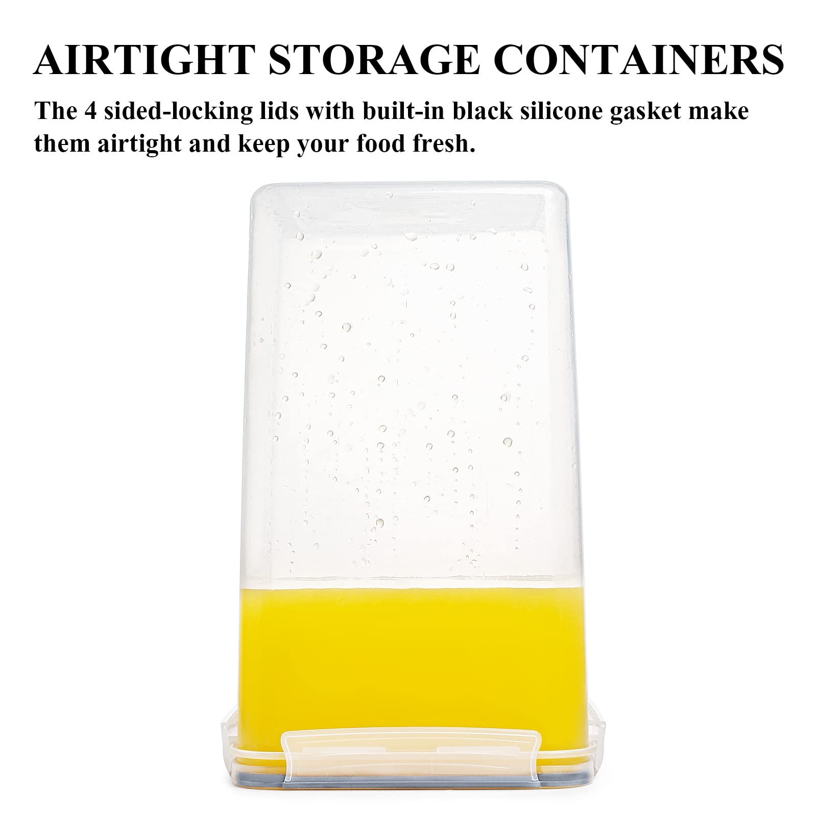 Extra Large Tall Airtight Food Storage Containers 6.5L/ 5.9QT, Plastic BPA Fr…