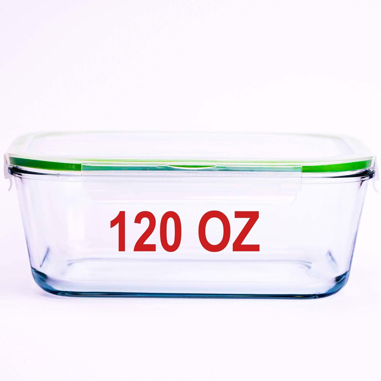 120 Oz Large Glass Food Storage Containers with Airtight Lids 3.5 L Family Size