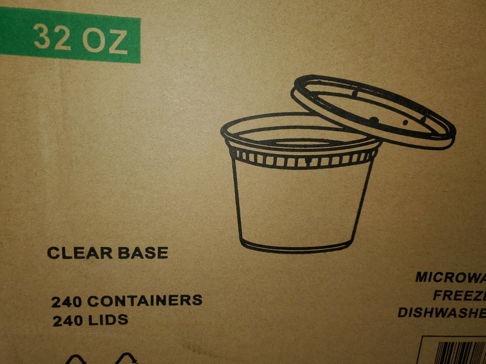 32oz Deli Combo Containers 240 with lid