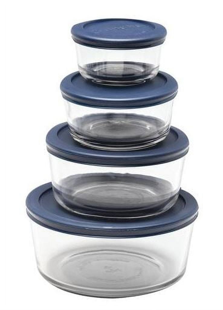 Glass Food Storage Containers W/ Lids 8 Piece Set