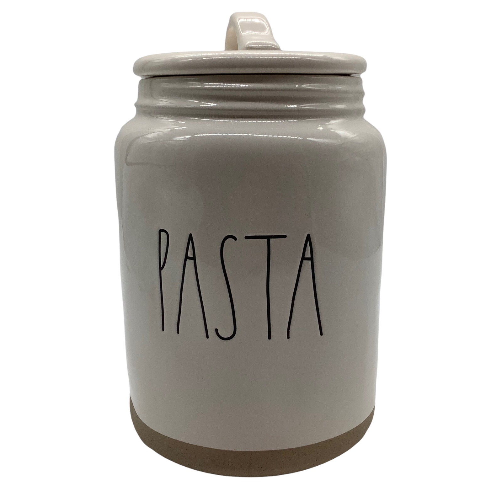 Rae Dunn PASTA Round Container Kitchen Storage Ceramic Round Cannister Collectib