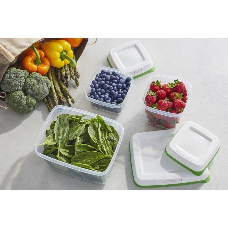 Produce Saver Food Storage Containers 6-Piece Set Freshness Keeper Airtight New