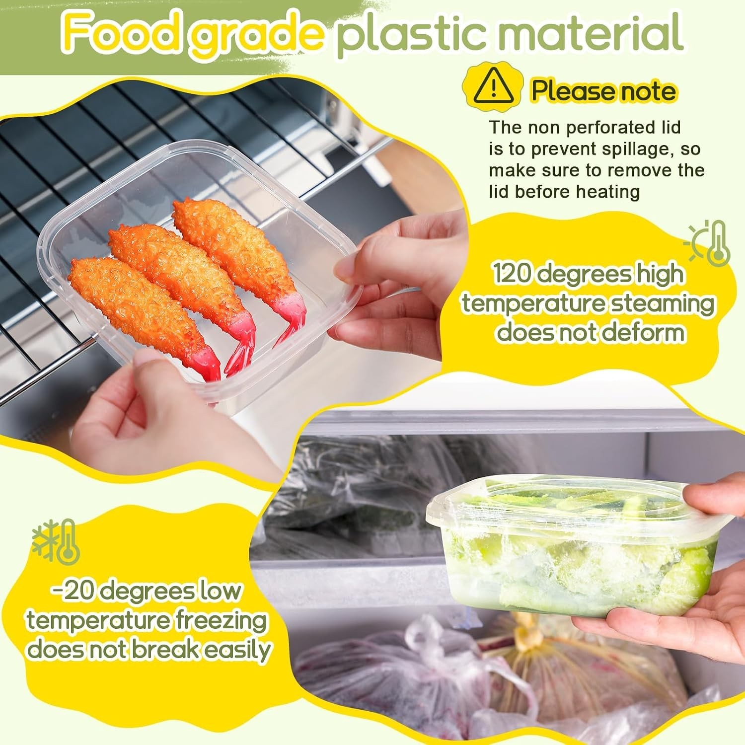 Versatile 50-Pack 12oz Deli Containers – Perfect for Take-Out & Meal Prep