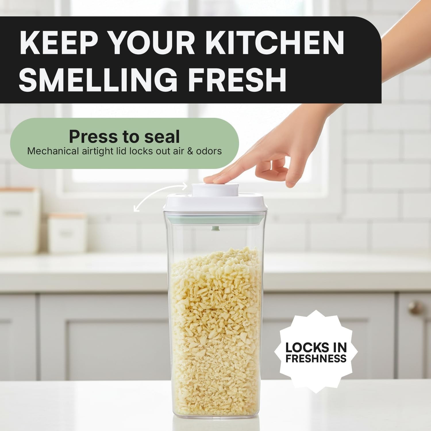 Bop Top 2500 ml Airtight Container – Ideal for Meal Prep & Pantry Organization