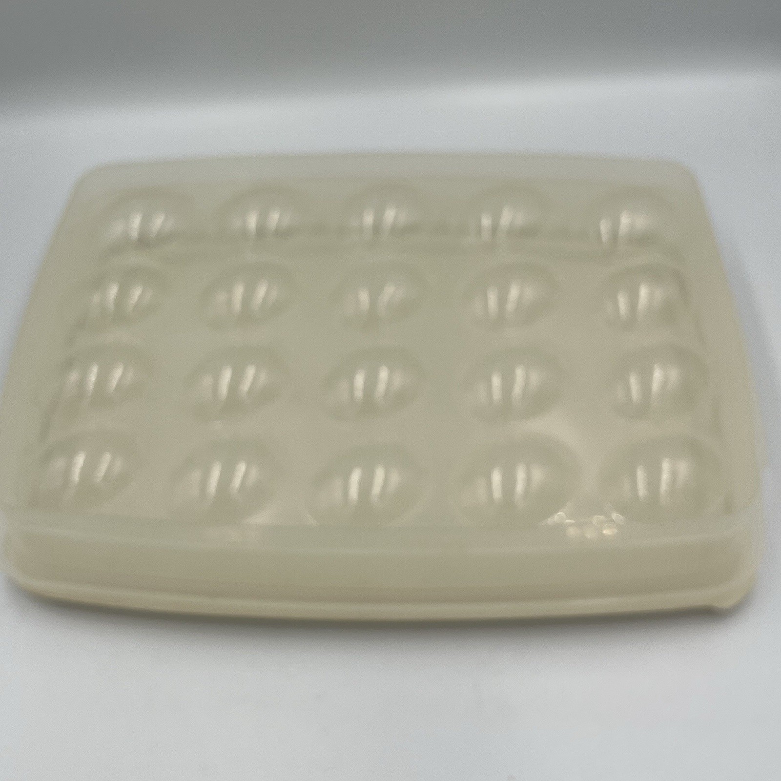 Vtg Rubbermaid Servin’ Saver 20 Deviled Egg Keeper Container Almond Lid #7