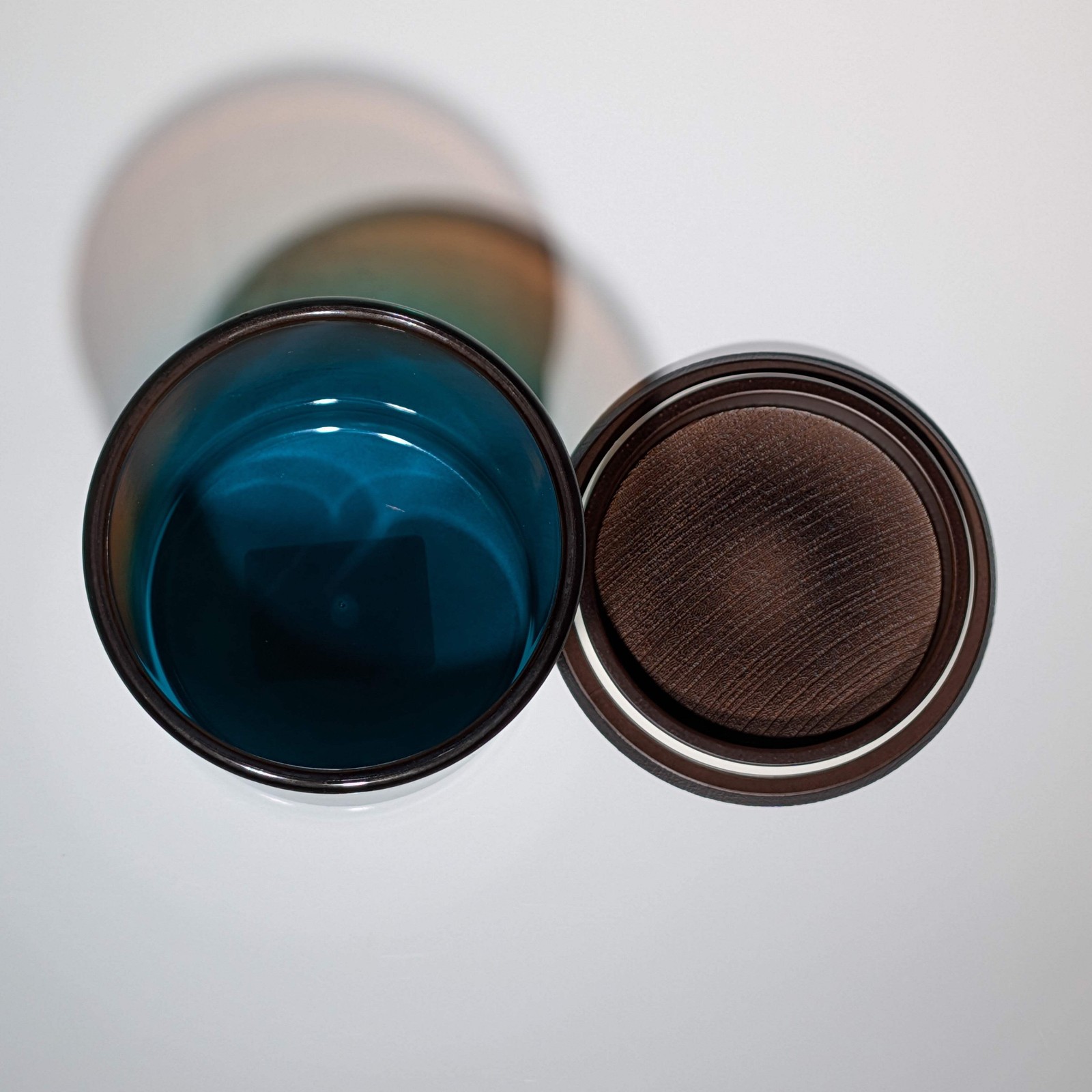 Gradient Round Storage Jar Brown Blue – Japanese Kitchen Storage