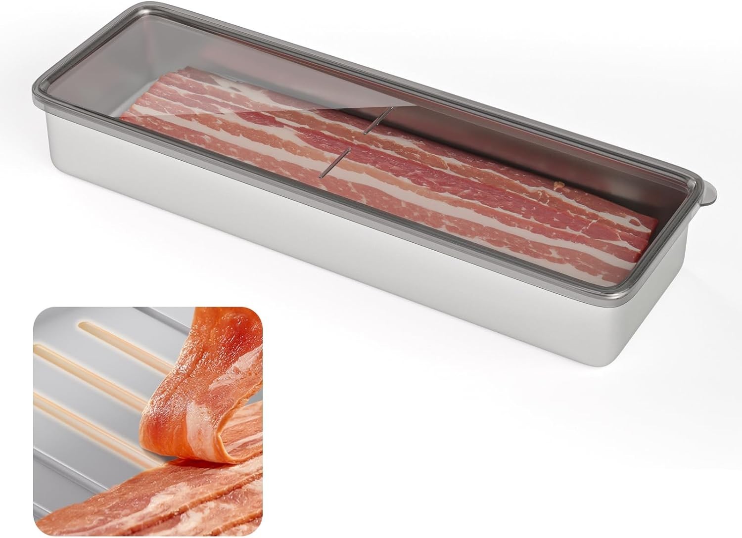 Stainless Steel Food Storage Container Airtight Refrigerator Organizer 16oz