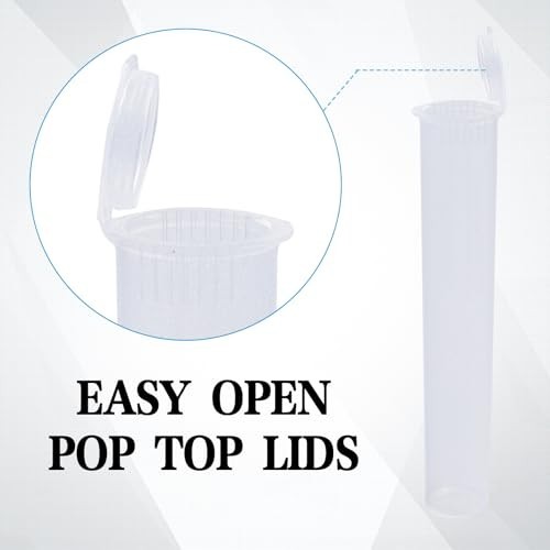 320 Pcs Clear Plastic Tubes with Labels – Waterproof Airtight Smell Proof Vials